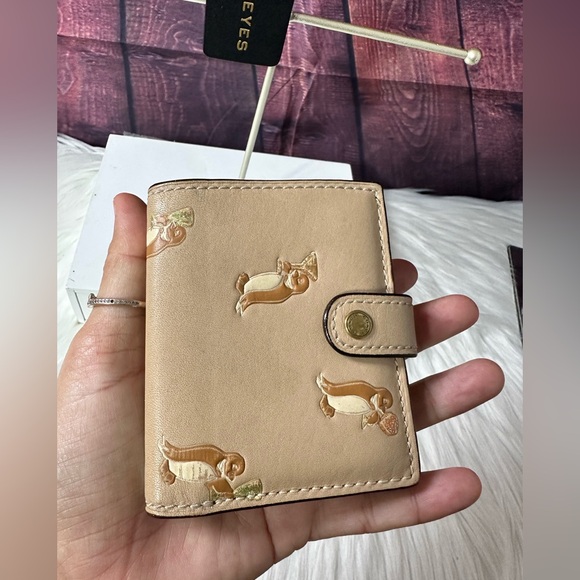 COACH Natural Small Trifold Wallet - Picture 7 of 8